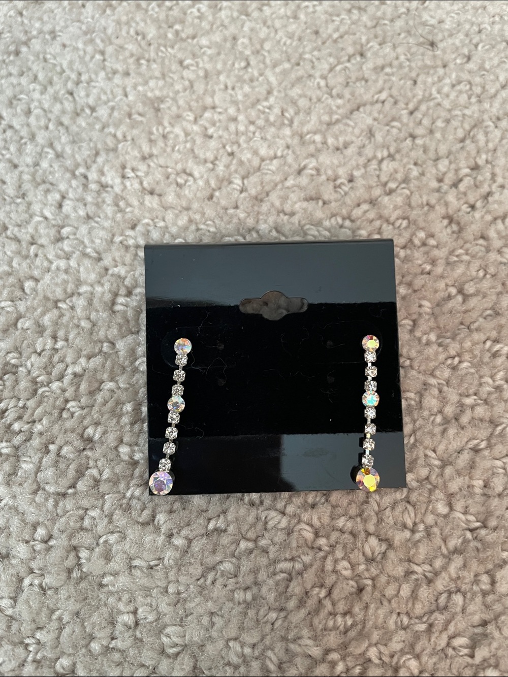 Crystal Drop Dangle Earrings - Iridescent